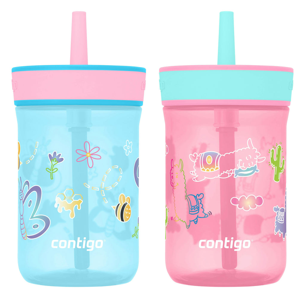 Contigo® Kids’ Leighton Straw Tumbler with Spill-Proof Leak-Proof Lid, 14oz
