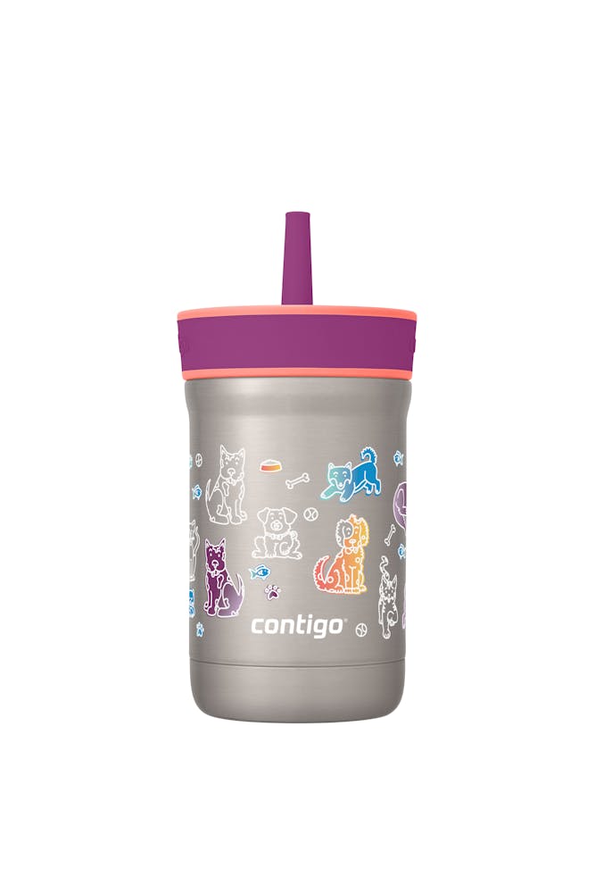 Kids Leighton Spill-Proof Stainless Steel Tumbler with Straw, 12oz H6